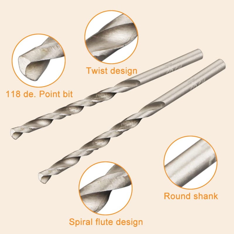Mtsooning 10PCS 2mm Mini HSS Drill Bit Straight Shank Twist Drill Premium High Speed Steel Jobber Length Drill for Electrical DIY Rotary Hand Tools - Image 4